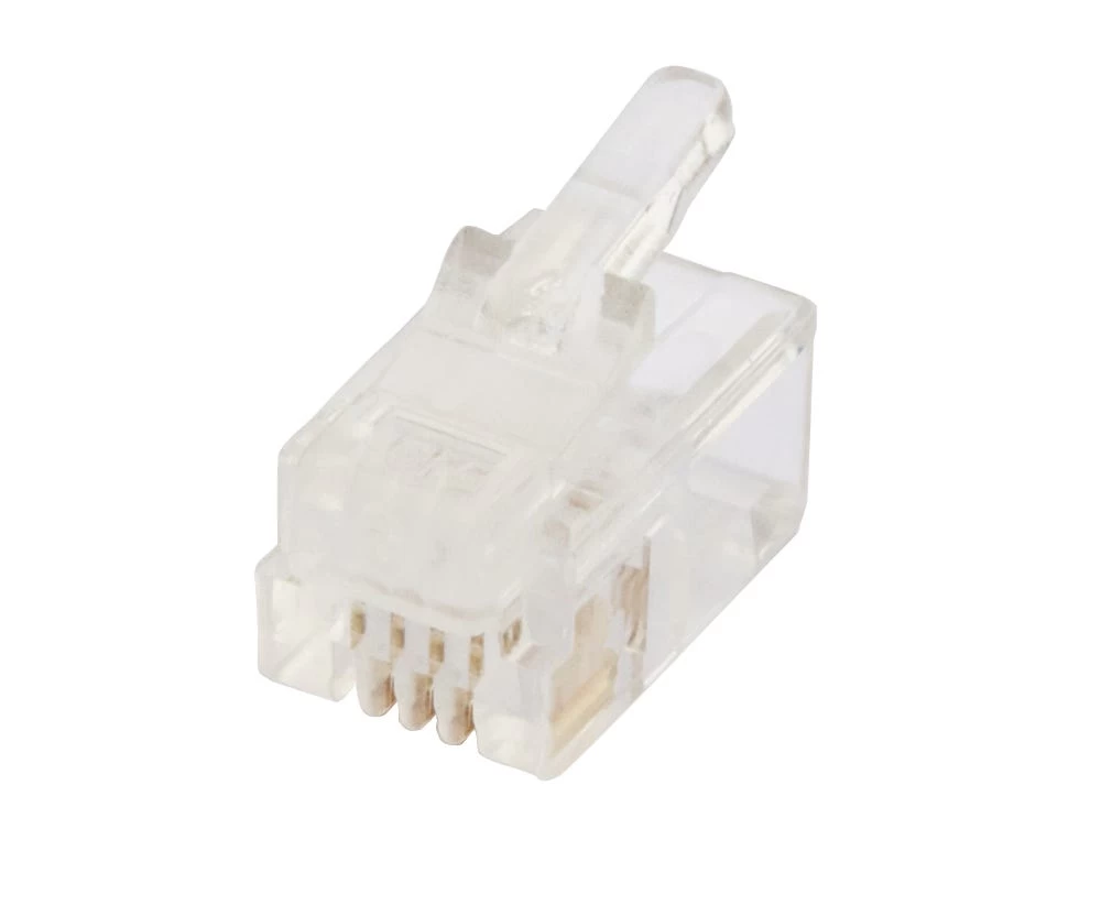 Plug RJ11 4P4C Round Solid UTP 10PK 3 Plug RJ11 4P4C Round Solid UTP 10PK