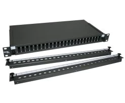 1RU Economy Sliding Fibre Enclosure Kit With 3 X Unloaded LC/SC/ST Panels And Accessories