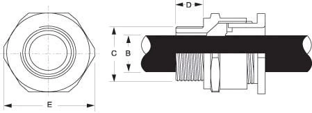 Metal Gland 110mm Cable 87.0 - 98.0 3 Metal Gland 110mm Cable 87.0 - 98.0