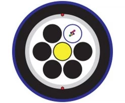 MSS Fibre 6 Core OM1 Loose Tube Blue Nylon Jacketed Cable