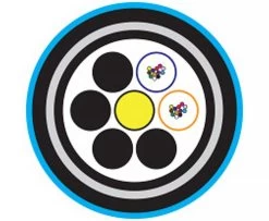 MSS Fibre 24 Core OM4 Armoured Loose Tube Blue Nylon Jacketed Cable