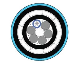 MSS Fibre 48 Core Singlemode GRP Armoured Loose Tube Blue Nylon Jacketed Cable