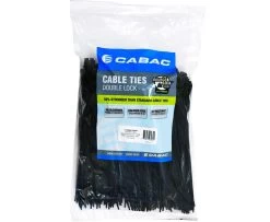 CABLE TIE 280 X 4.3MM DOUBLE LOCK BLACK (BULK PACK)