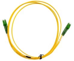 MSS Fibre LCA - LCA Singlemode 2 Metre Yellow LSZH 2mm Duplex Fibre Patch Lead