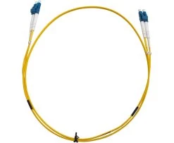 MSS Fibre LC - LC Singlemode 1.5 Metre Yellow LSZH 2mm Duplex Fibre Patch Lead