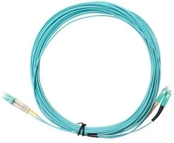 MSS Fibre SC - LC OM3 15 Metre Aqua LSZH 2mm Duplex Fibre Patch Lead