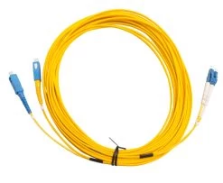 MSS Fibre SC - LC Singlemode 15 Metre Yellow LSZH 2mm Duplex Fibre Patch Lead