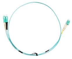 MSS Fibre SC - LC OM3 1 Metre Aqua LSZH 2mm Duplex Fibre Patch Lead