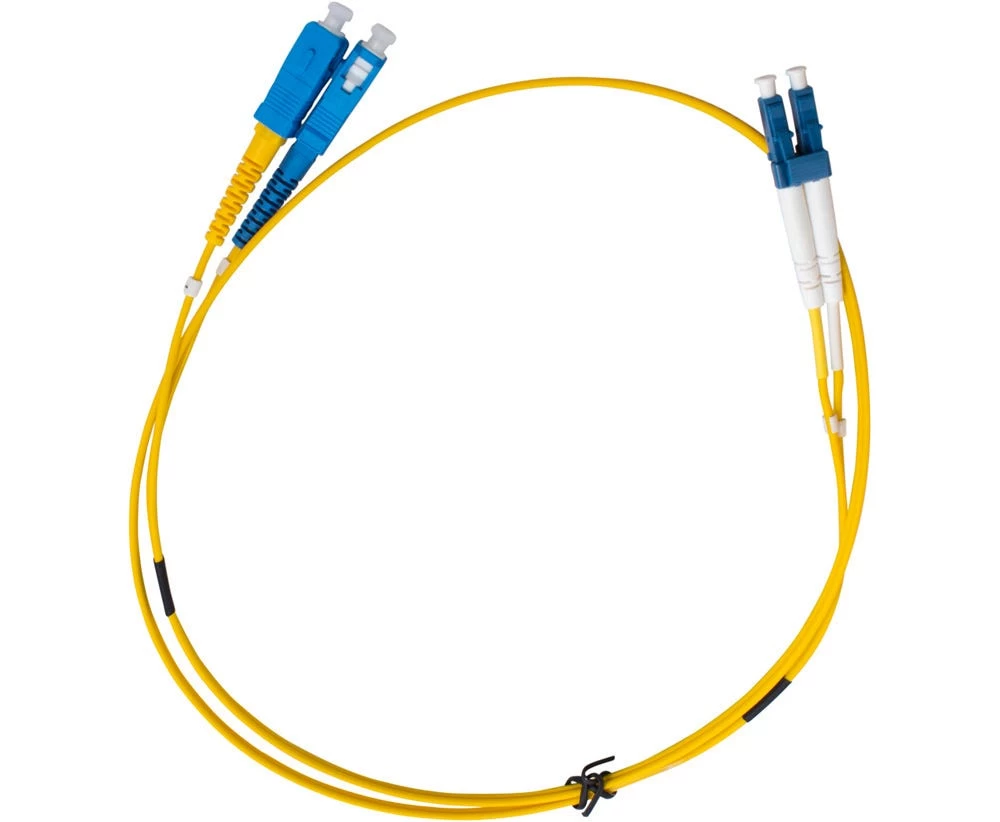 MSS Fibre SC - LC Singlemode 2 Metre Yellow LSZH 2mm Duplex Fibre Patch Lead 3 MSS Fibre SC - LC Singlemode 2 Metre Yellow LSZH 2mm Duplex Fibre Patch Lead