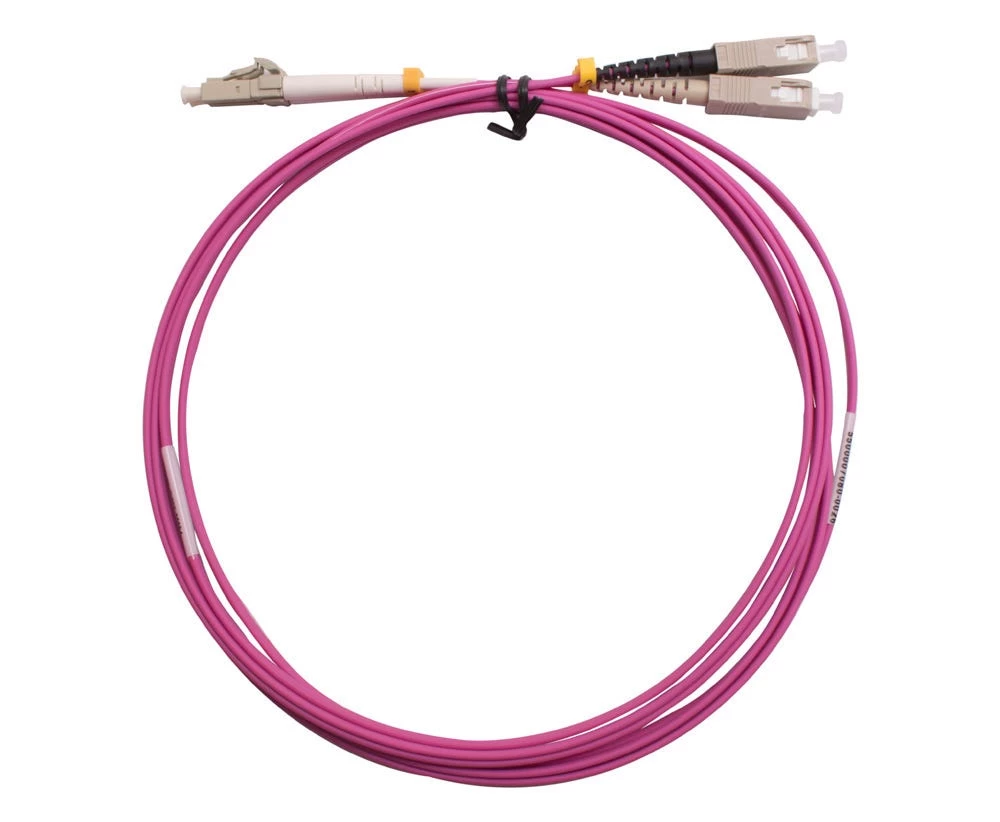 MSS Fibre SC - LC OM4 10 Metre Pink LSZH 2mm Duplex Fibre Patch Lead 3 MSS Fibre SC - LC OM4 10 Metre Pink LSZH 2mm Duplex Fibre Patch Lead