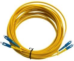 MSS Fibre SC - SC Singlemode 10 Metre Yellow LSZH 3mm Duplex Fibre Patch Lead