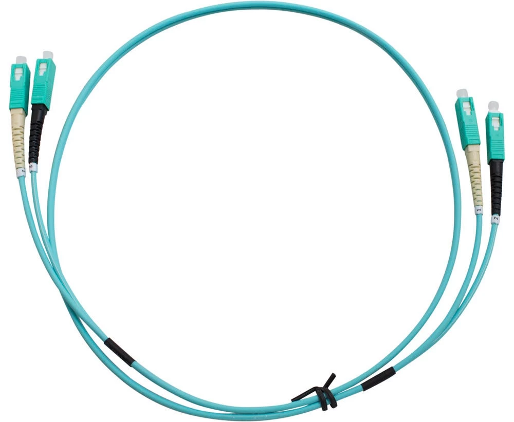 MSS Fibre SC - SC OM3 1 Metre Aqua LSZH 3mm Duplex Fibre Patch Lead 3 MSS Fibre SC - SC OM3 1 Metre Aqua LSZH 3mm Duplex Fibre Patch Lead