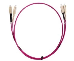 MSS Fibre SC - SC OM4 2 Metre Erika Violet LSZH 3mm Duplex Fibre Patch Lead
