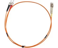 MSS Fibre ST - LC OM1 1 Metre Orange LSZH 2mm Duplex Fibre Patch Lead