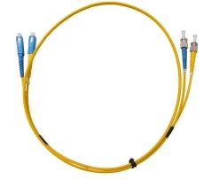 MSS Fibre ST - SC Singlemode 5 Metre Yellow LSZH 3mm Duplex Fibre Patch Lead