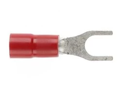 Forked Spade 4mm Red Dg