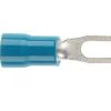 PRE-INSULATED FORKED SPADE TERMINAL (1.0-2.6MM CABLE) BLUE 3MM STUD DOUBLE GRIP