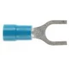 PRE-INSULATED FORKED SPADE TERMINAL (1.0-2.6MM CABLE) BLUE 5MM STUD DOUBLE GRIP