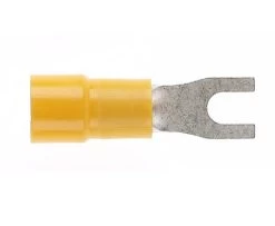 Forked Spade 4mm Yellow Dg