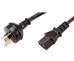 Cable IEC C13 To AUS 3 Pin Plug Black 0.5M