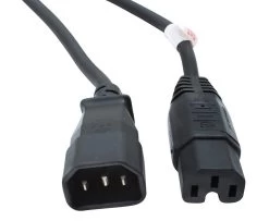 Cable Power IEC C14 To C15 1M