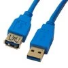 Cable EXT USB 3.0 AM-AF Gold Blue 2M