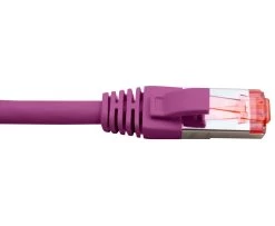 Hypertec 5 Metre 4 Pair LSZH Shielded RJ45 - RJ45 Cat6A Purple Patch Lead
