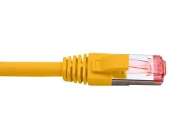 Hypertec 0.5 Metre 4 Pair LSZH Shielded RJ45 - RJ45 Cat6A Yellow Patch Lead