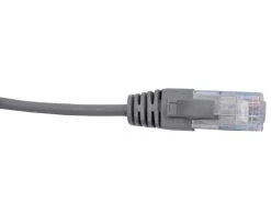 MSS 1 Metre 4 Pair Unshielded RJ45 - RJ45 Slim Cat6 Grey Patch Lead