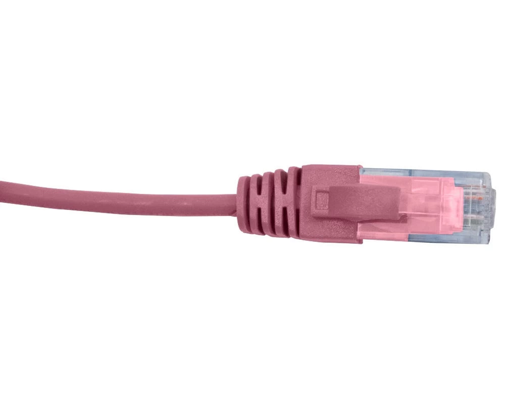 MSS 0.3 Metre 4 Pair Unshielded RJ45 - RJ45 Slim Cat6 Pink Patch Lead 3 MSS 0.3 Metre 4 Pair Unshielded RJ45 - RJ45 Slim Cat6 Pink Patch Lead