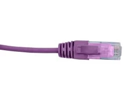 MSS 0.3 Metre 4 Pair Unshielded RJ45 - RJ45 Slim Cat6 Purple Patch Lead