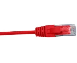 MSS 0.3 Metre 4 Pair Unshielded RJ45 - RJ45 Slim Cat6 Red Patch Lead