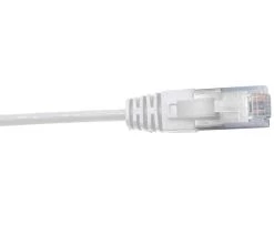 MSS 0.5 Metre 4 Pair Unshielded RJ45 - RJ45 Slim Cat6 White Patch Lead