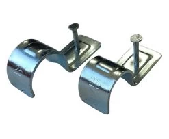 SADDLE HALF ZINC PLATED WITH NAIL 25MM