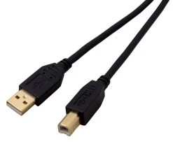 Cable USB 2.0 A-B Gold/P Black M-M 5M