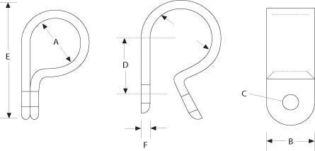 P Clip Nylon 6.4 Mm Cable Natural 3 P Clip Nylon 6.4 Mm Cable Natural