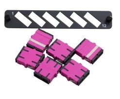 Flat Coupler Panel Kit 12F SCD OM4 1-12 Includes Thru Adaptor