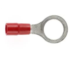 PRE-INSULATED RING TERMINAL (0.5-1.6MM CABLE) RED 8MM STUD