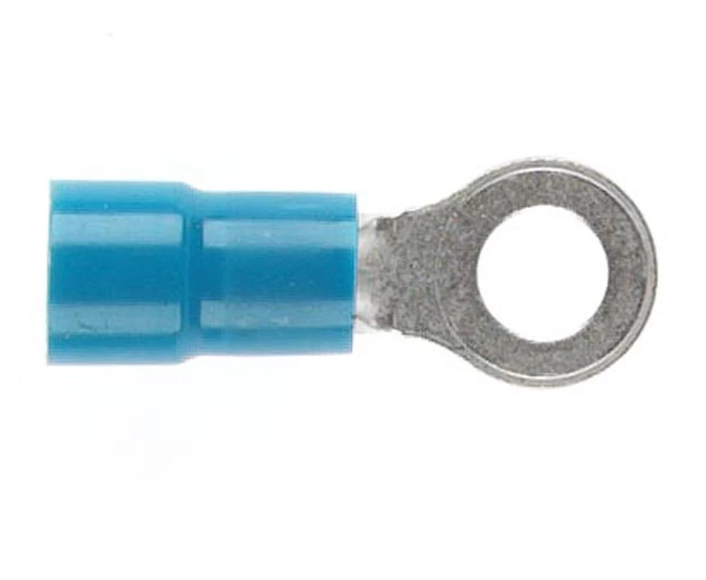 PRE-INSULATED RING TERMINAL (1.0-2.6MM CABLE) BLUE 4MM STUD 3 PRE-INSULATED RING TERMINAL (1.0-2.6MM CABLE) BLUE 4MM STUD