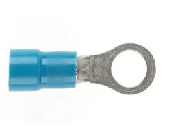 PRE-INSULATED RING TERMINAL (1.0-2.6MM CABLE) BLUE 5MM STUD
