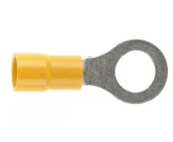 PRE-INSULATED RING TERMINAL (2.5-6.0MM CABLE) YELLOW 8MM STUD