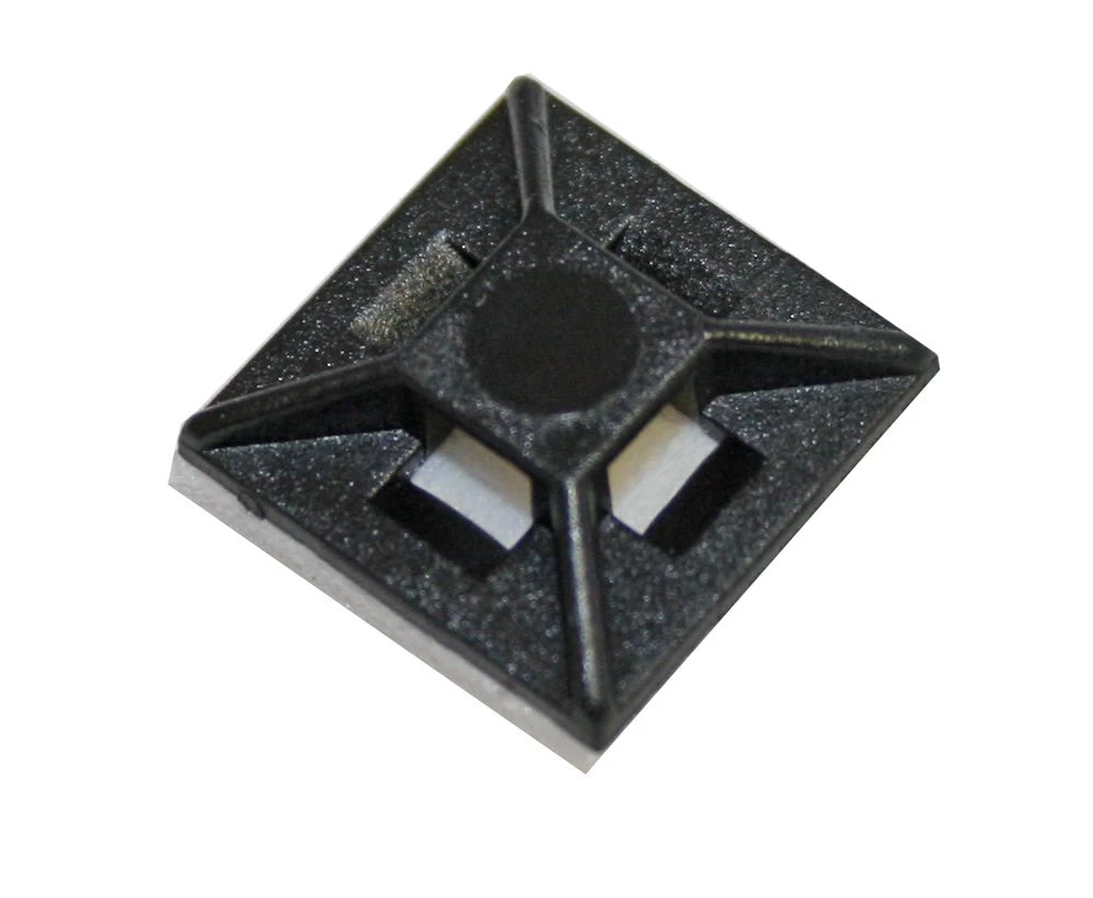 NYLON SELF ADHESIVE MOUNT 18 X 18MM UV BLACK 3 NYLON SELF ADHESIVE MOUNT 18 X 18MM UV BLACK