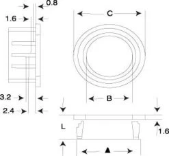 Split Nylon Snap Bush 16mm