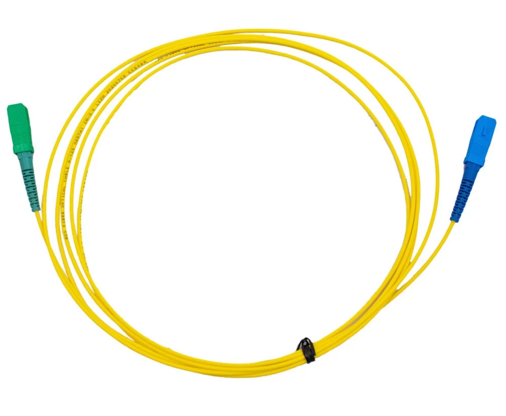 MSS Fibre SC - SCA Singlemode 3 Metre Yellow LSZH 2mm Simplex Fibre Patch Lead 3 MSS Fibre SC - SCA Singlemode 3 Metre Yellow LSZH 2mm Simplex Fibre Patch Lead