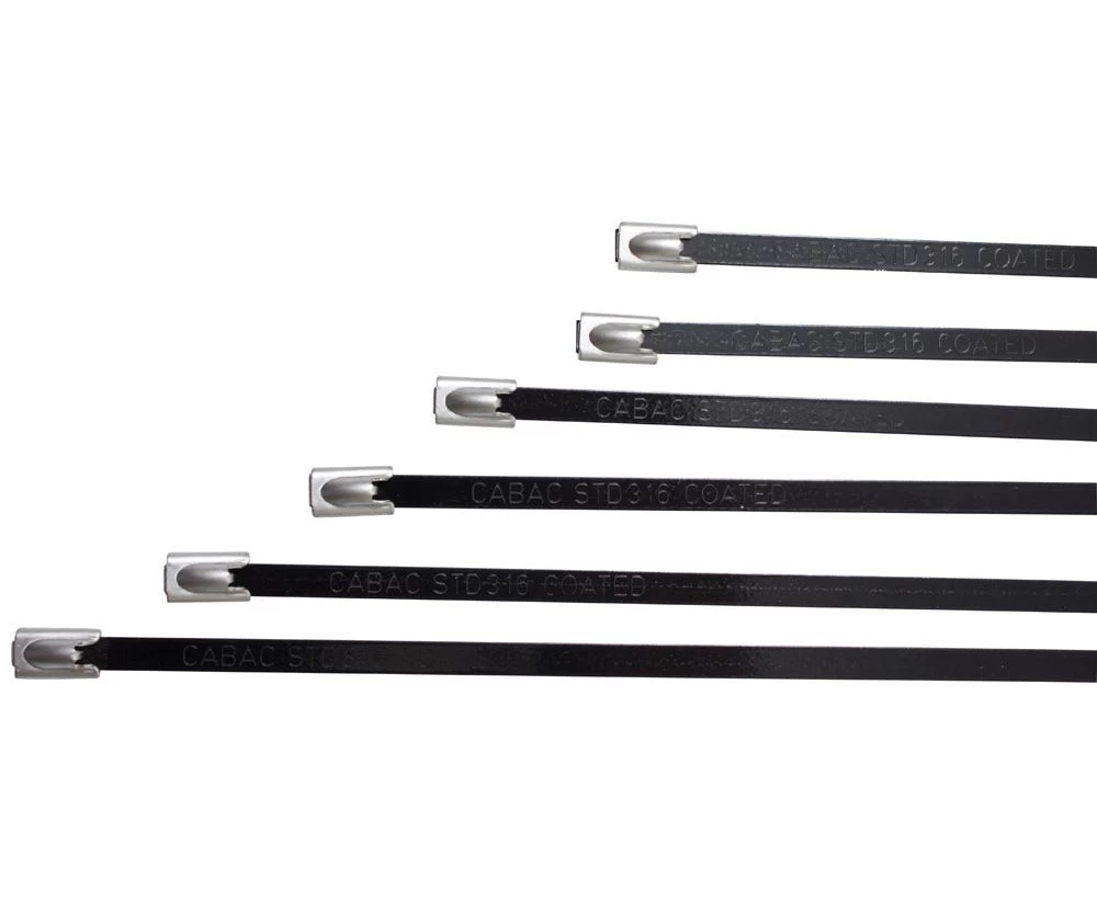 CABLE TIE STAINLESS STEEL 316 STANDARD COATED 200 X 4.6MM 3 CABLE TIE STAINLESS STEEL 316 STANDARD COATED 200 X 4.6MM