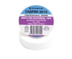 CABPRO PVC Electrical Tape 2610 - White 19mm X 20m