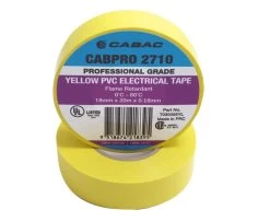 CABPRO PVC Tape 2710 - Yellow 18mm X 20m