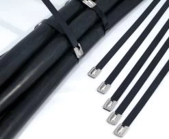 CABLE TIE STAINLESS STEEL 316 STANDARD COATED HEAVY DUTY 150 X 7.9MM